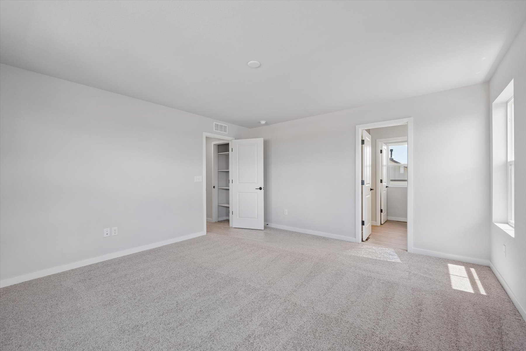 A room with white walls.
