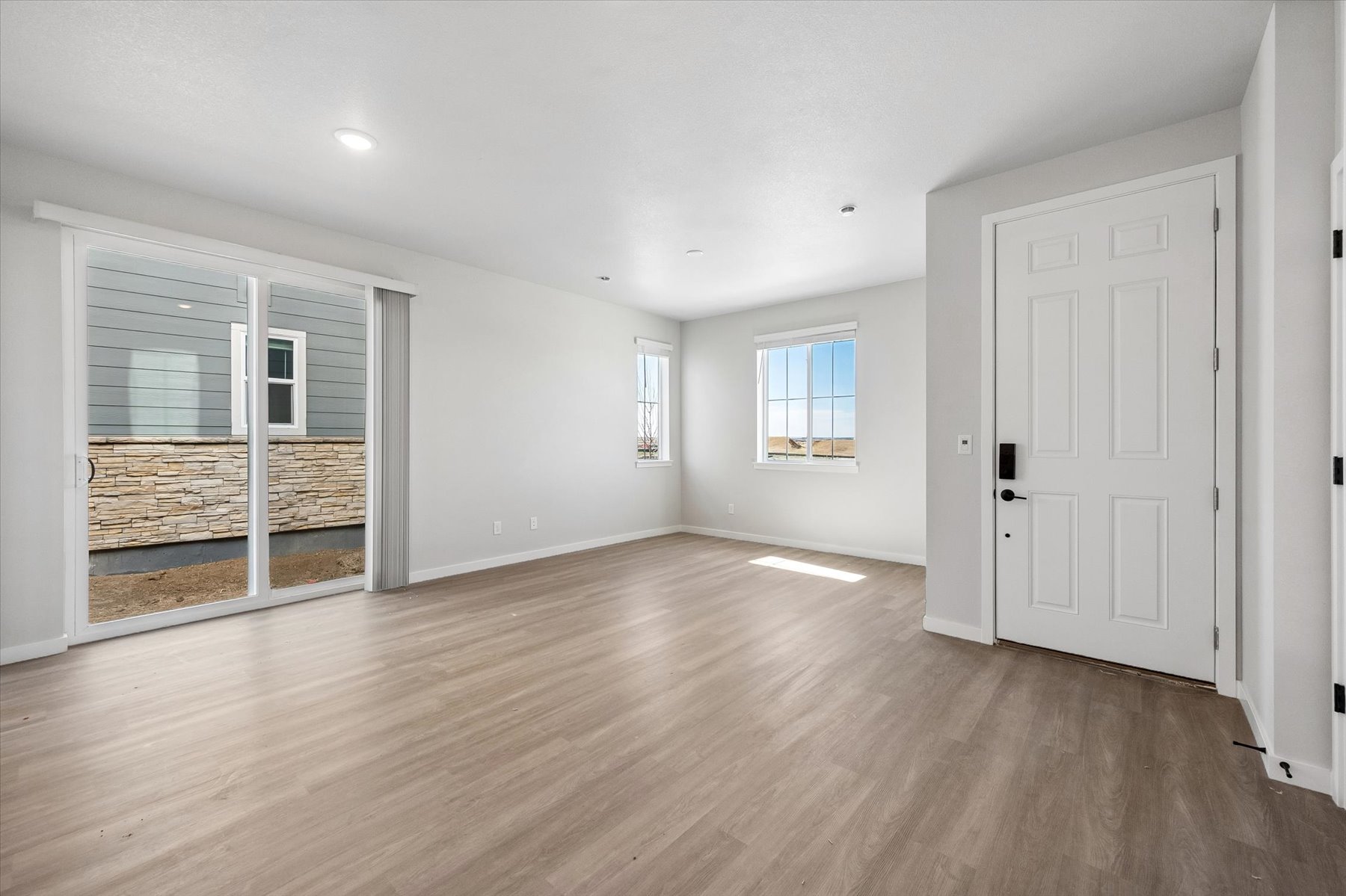 A room with white doors.