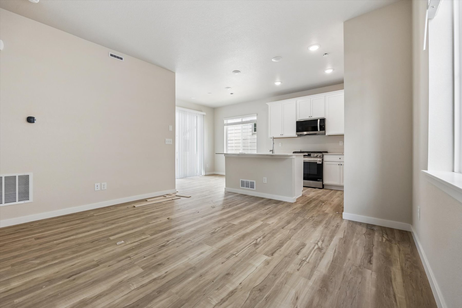 A large empty kitchen.