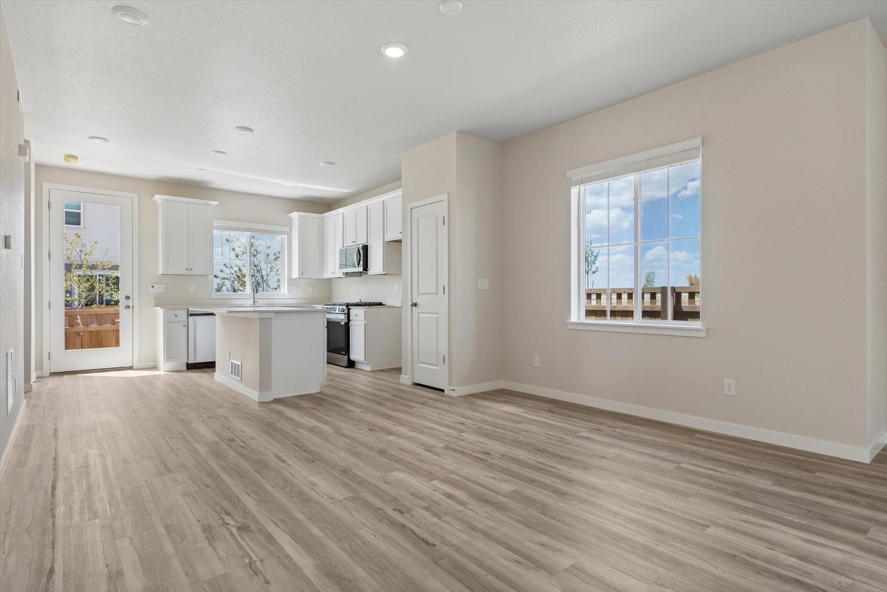 A large empty kitchen.