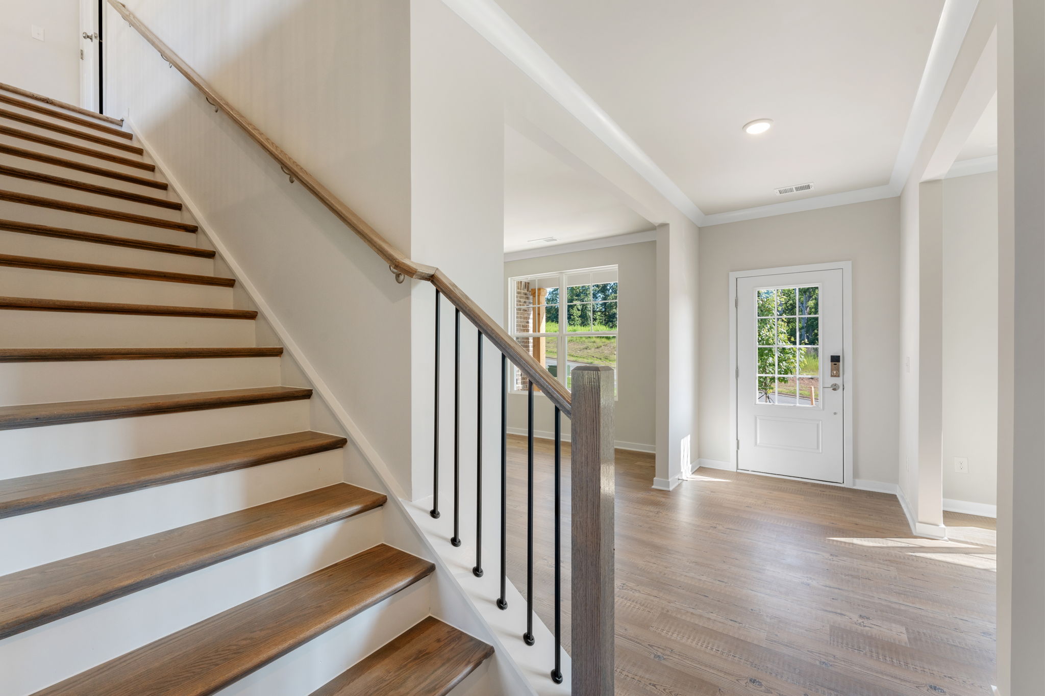 A staircase in a house.