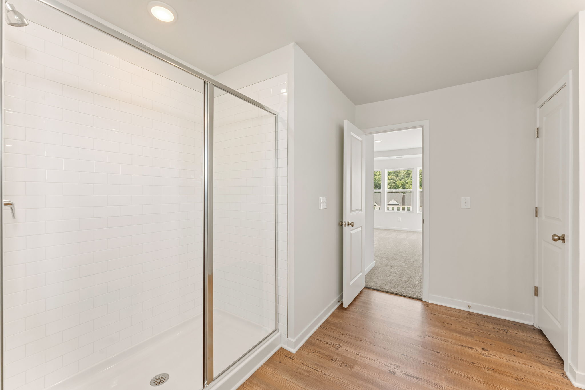 A room with white walls.