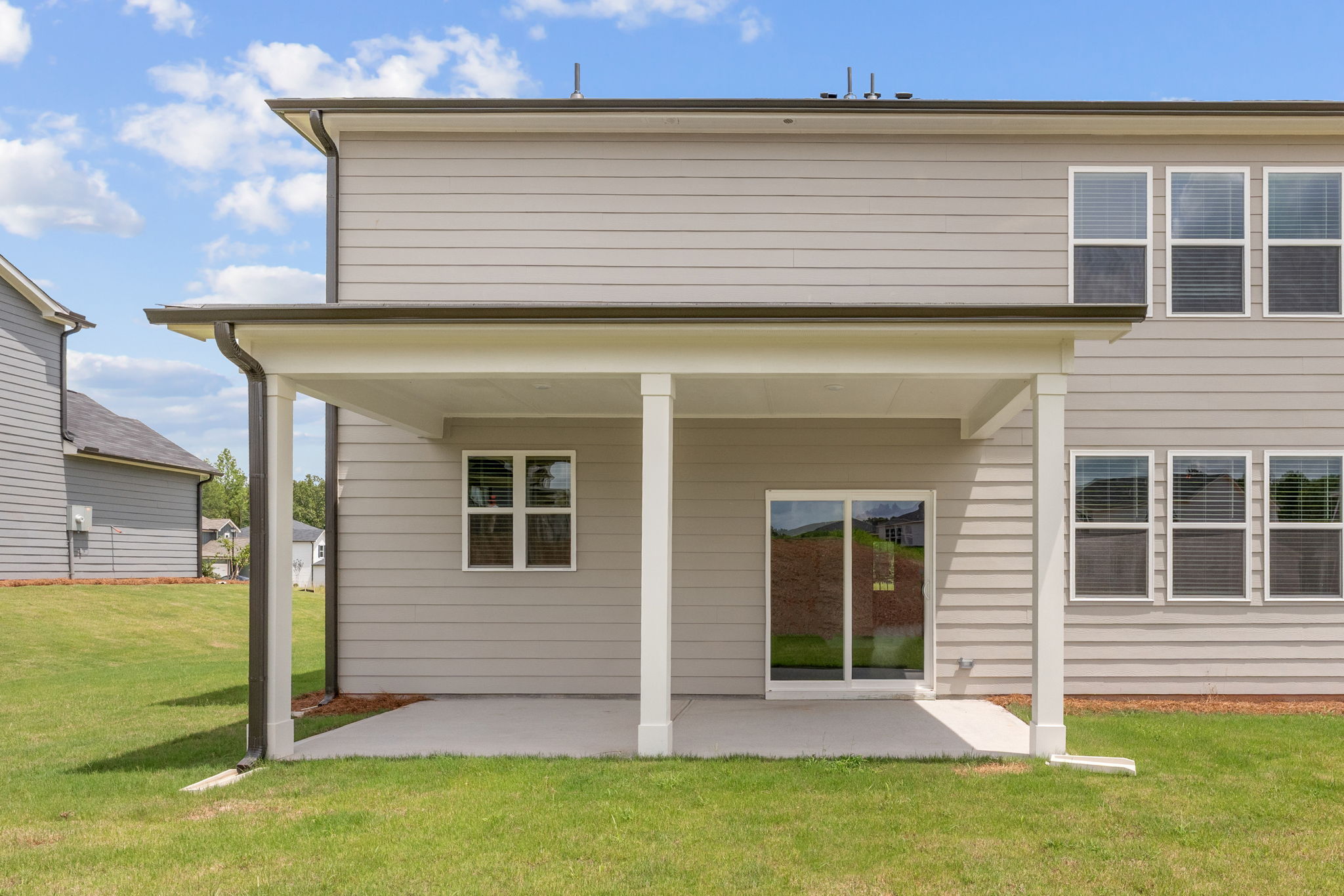 A house with a garage.