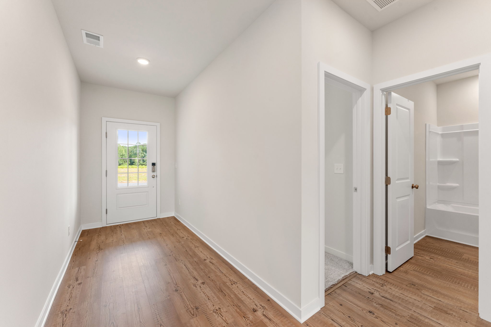 A room with white walls.