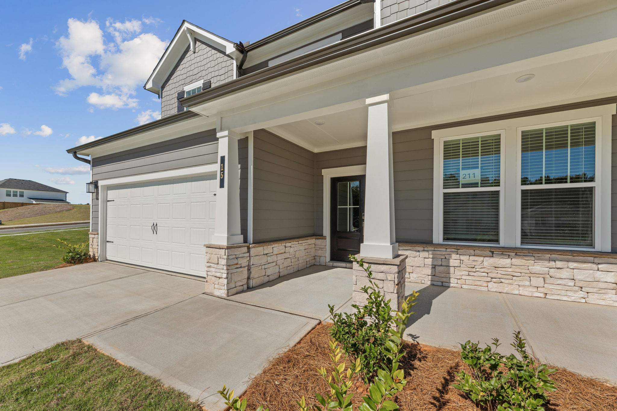 A house with a garage.