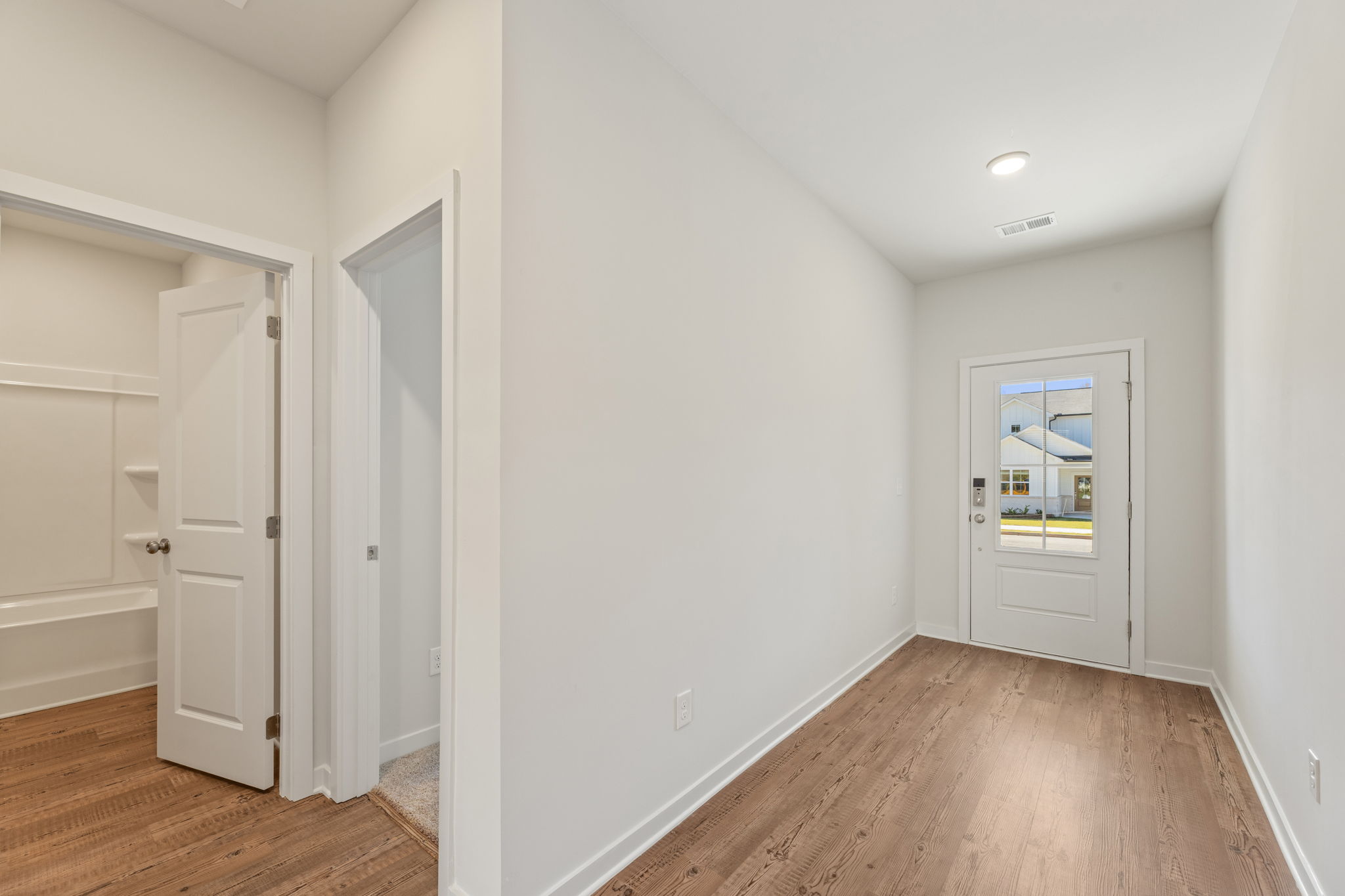 A room with white walls.