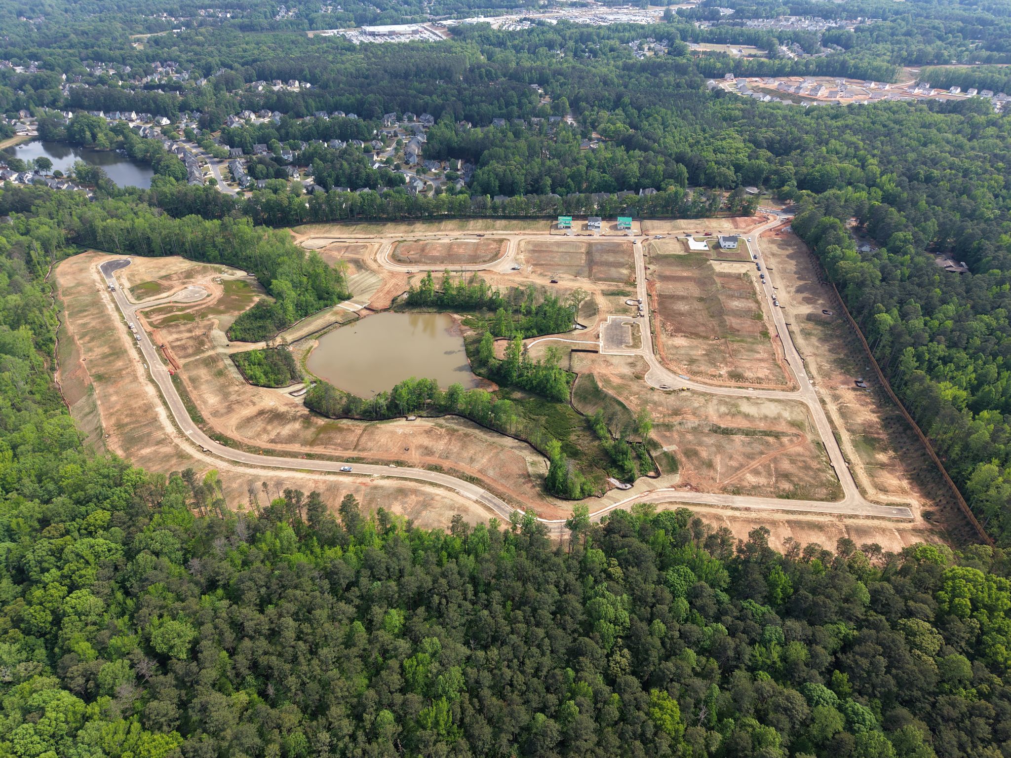 A large area with a river running through it.