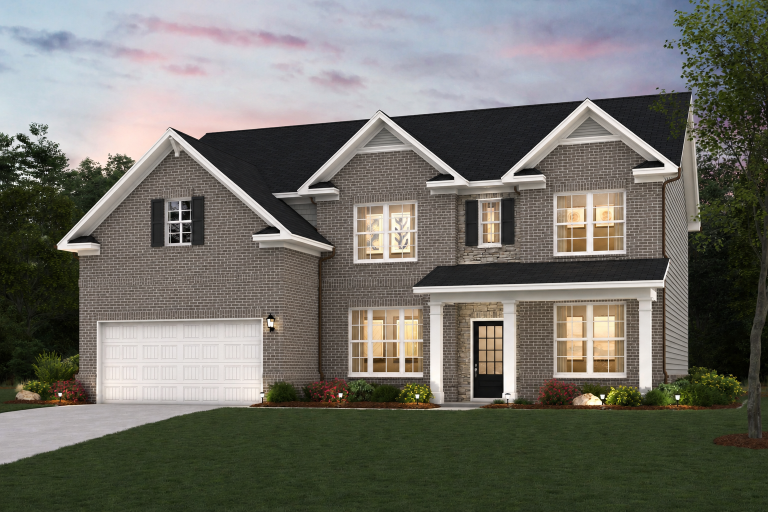 A house with a garage.