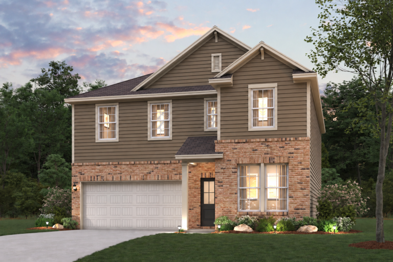 A house with a garage.