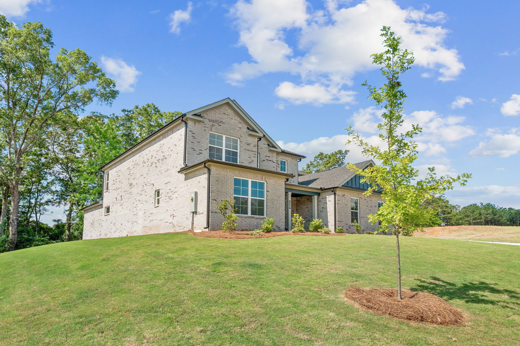 A house with a large yard.