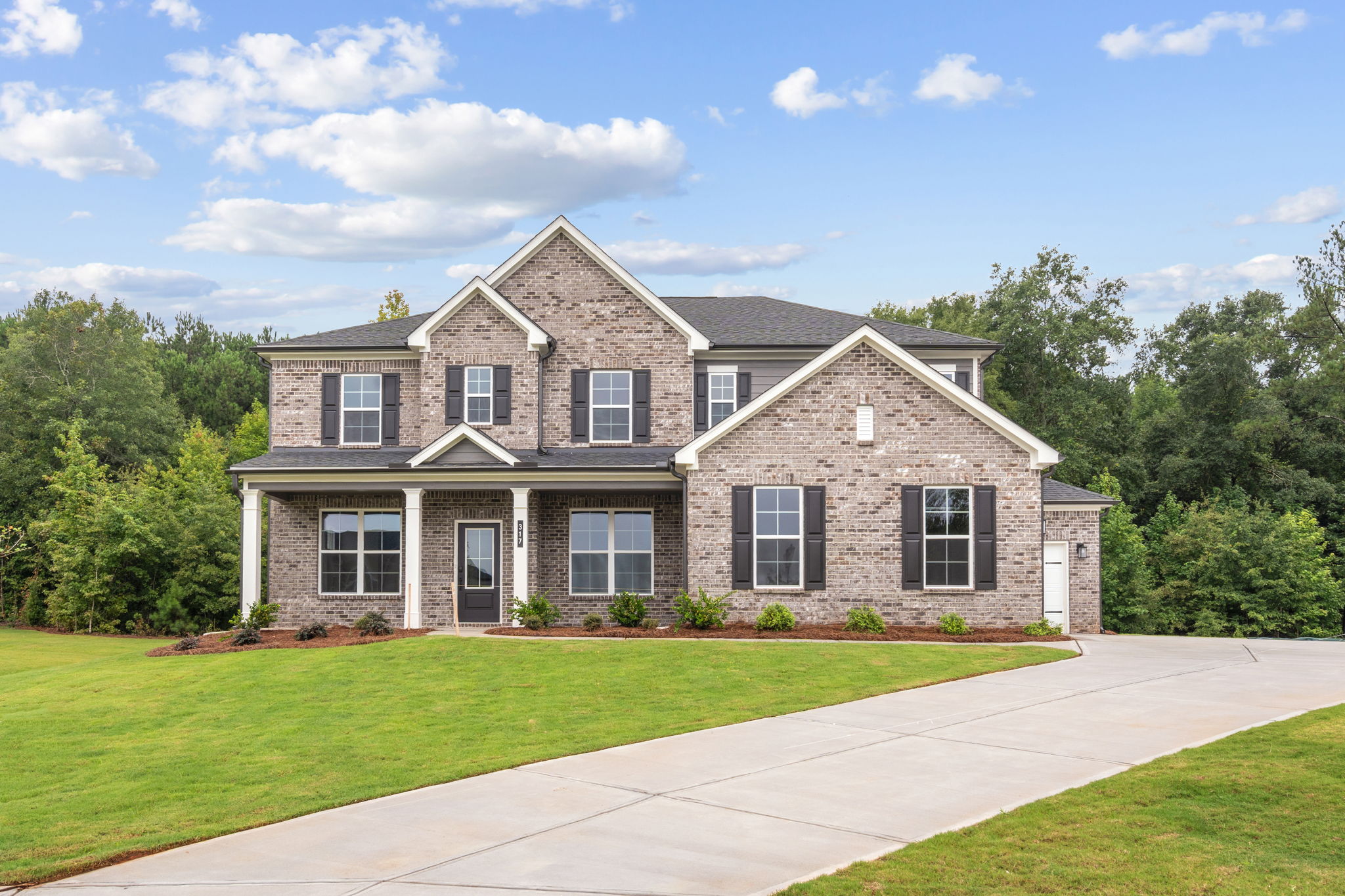 A large brick house.