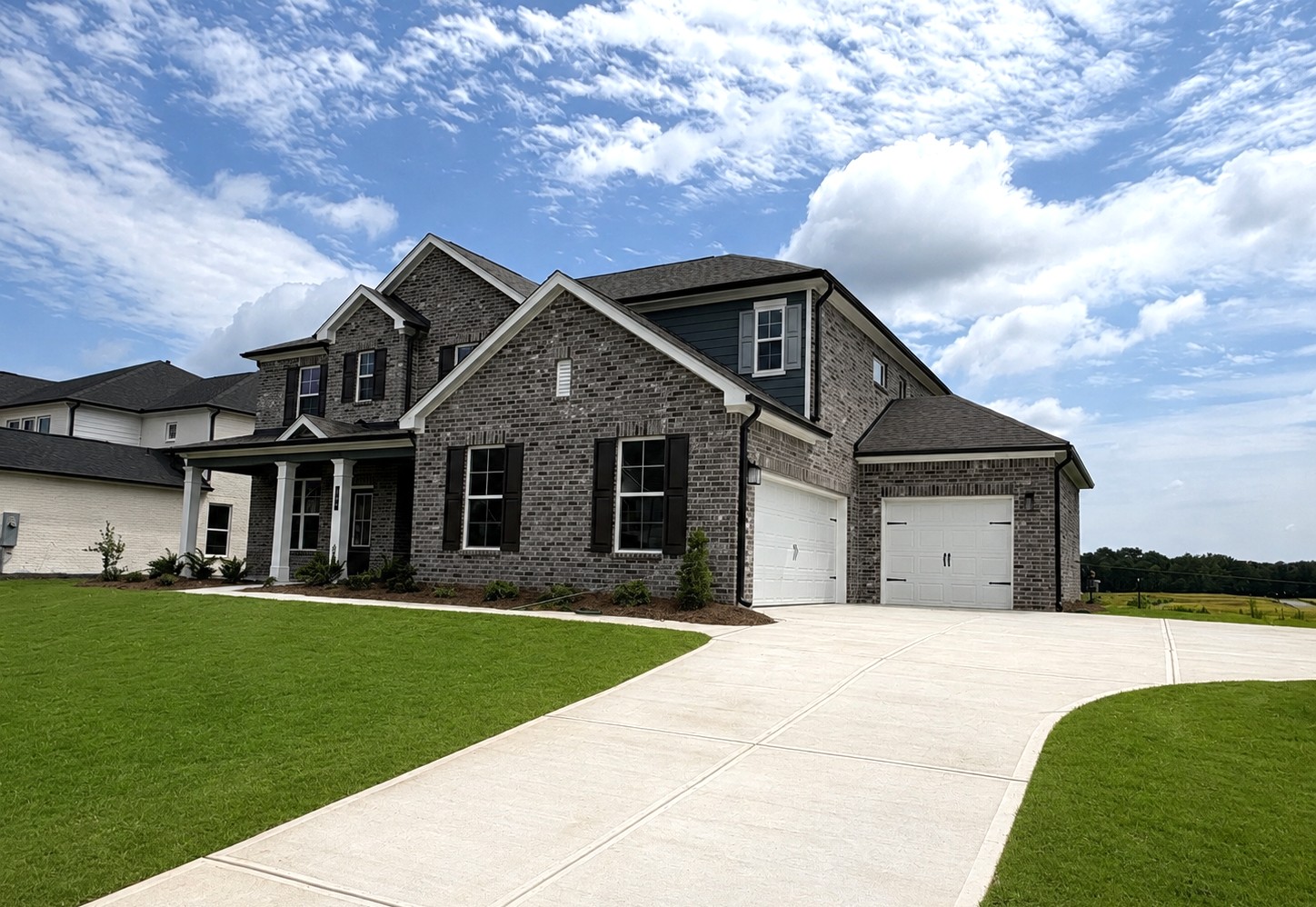 A house with a driveway.