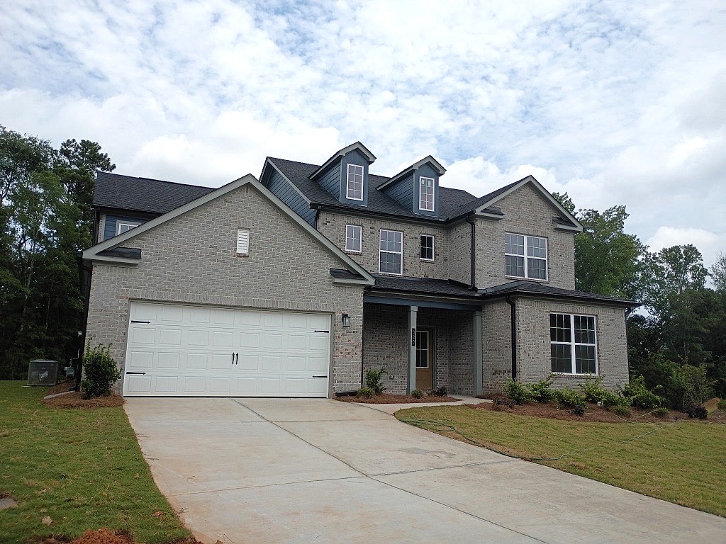 A house with a garage.