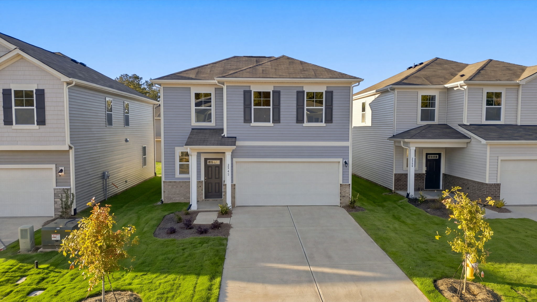 A house with a driveway.