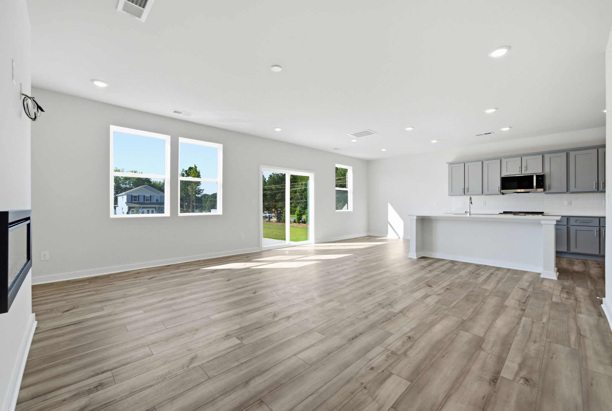 A large empty kitchen.