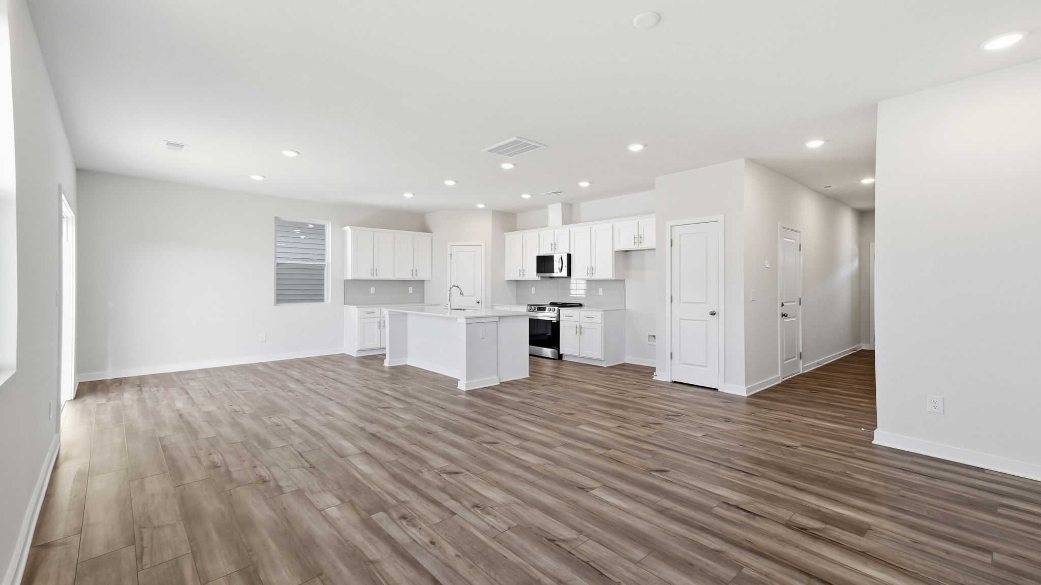 A large empty kitchen.