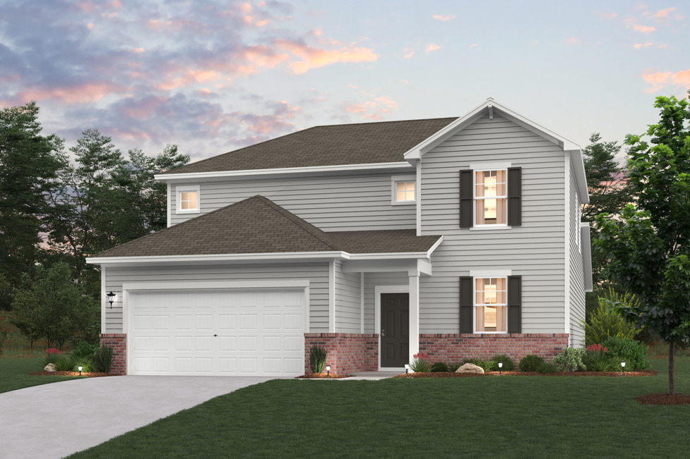 A house with a garage.