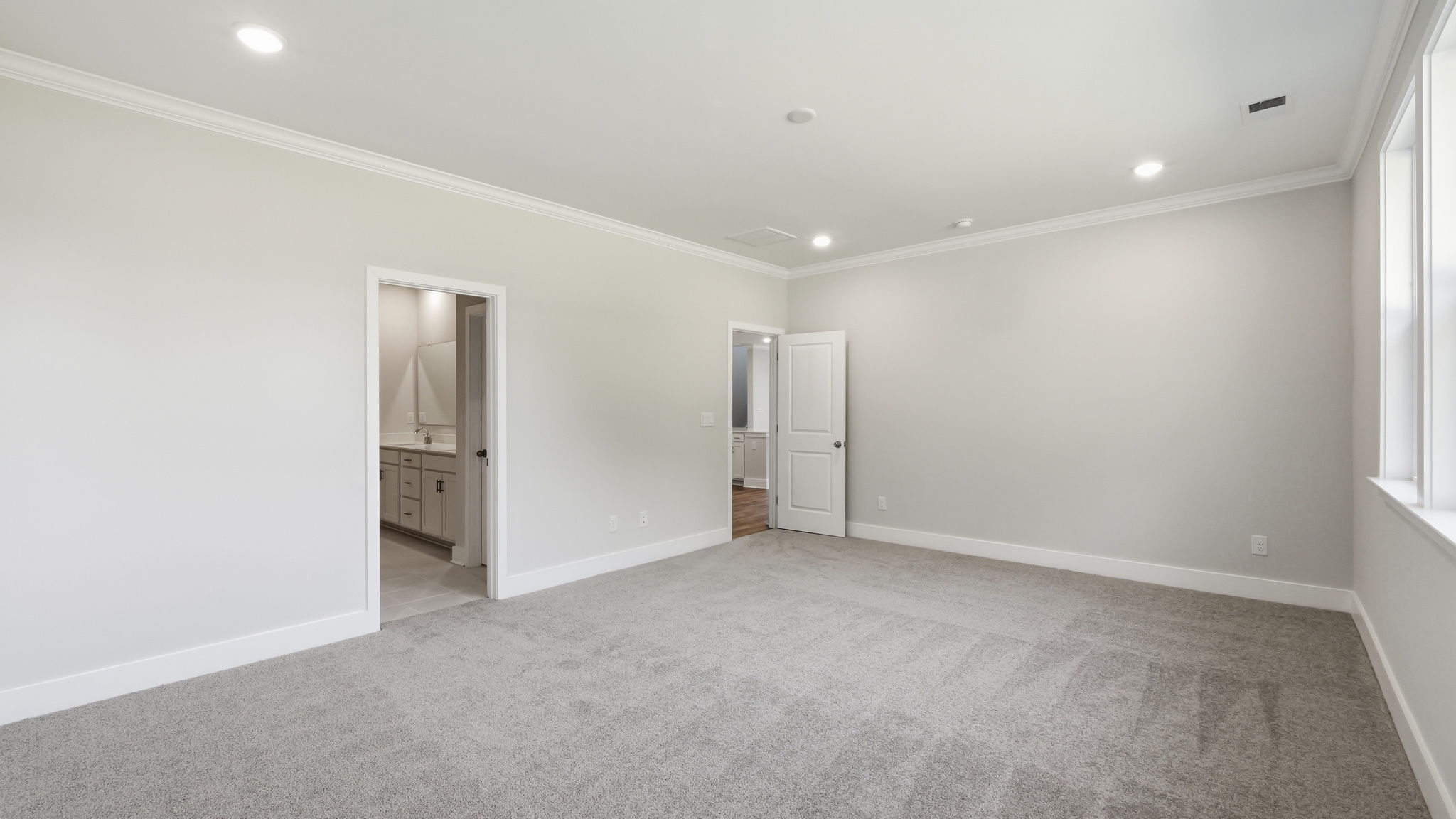 A room with white walls.