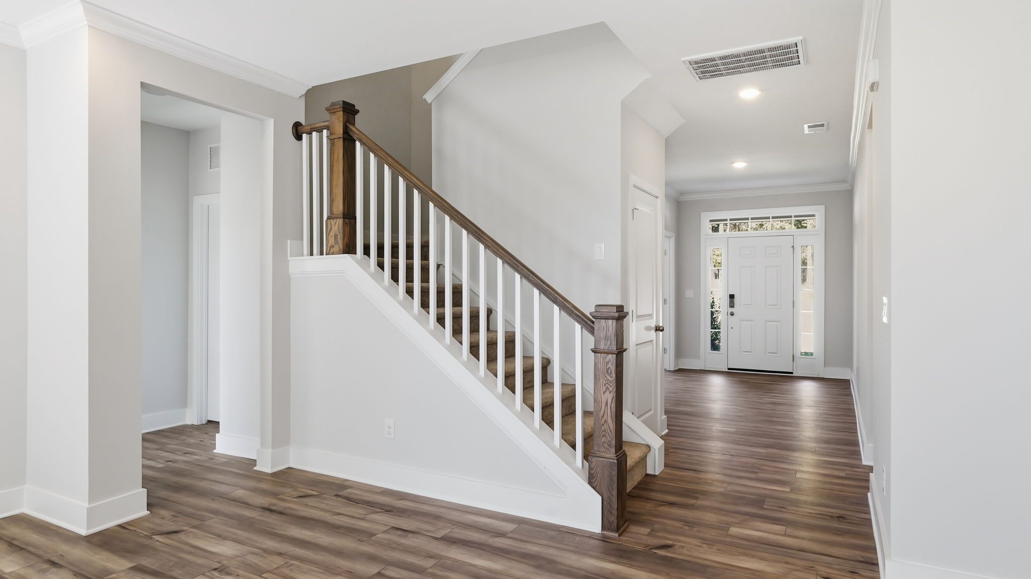 A staircase in a house.