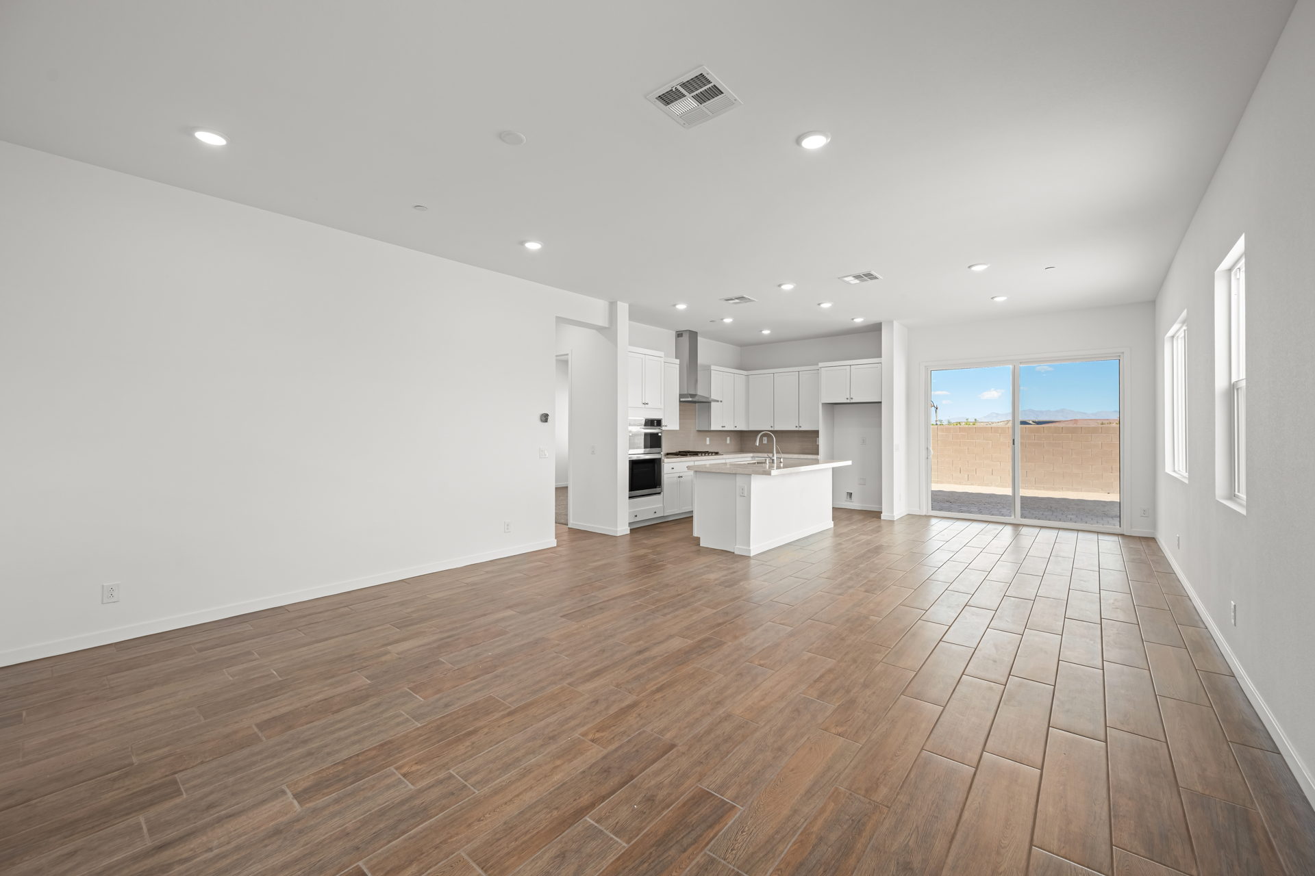 A large empty kitchen.