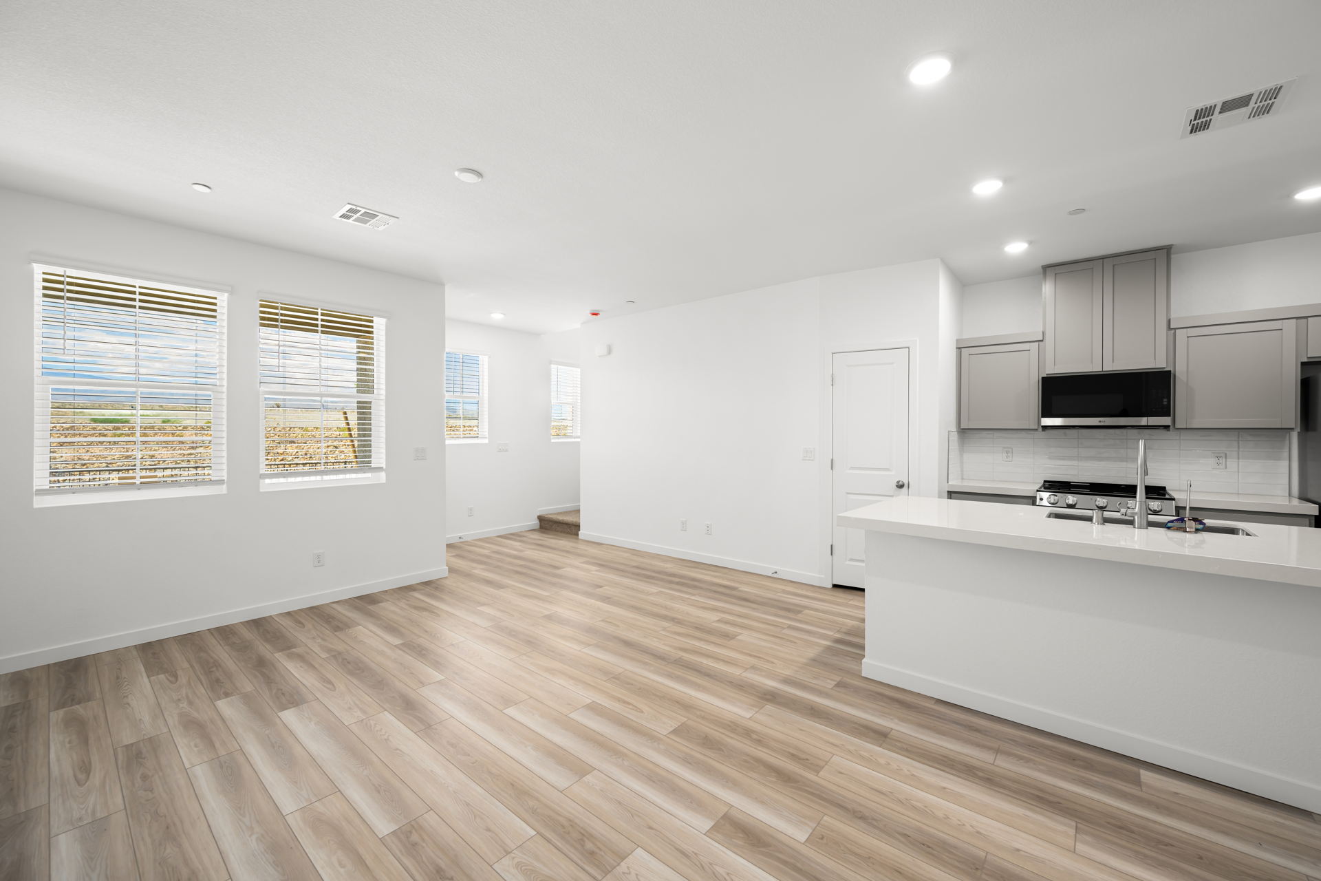 A large empty kitchen.