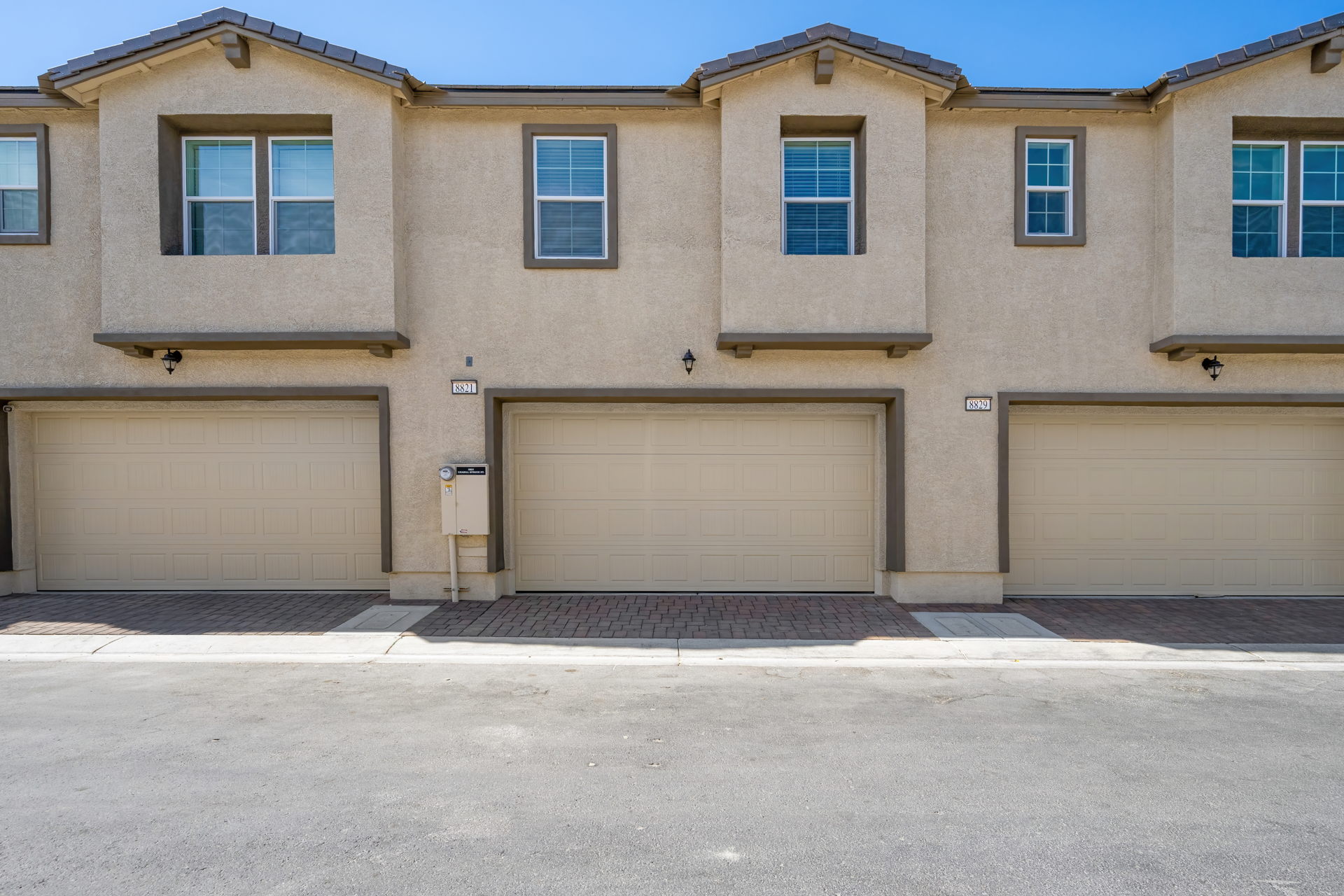 A building with garages.