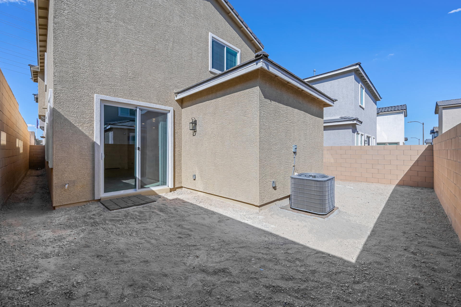 A building with a garage.