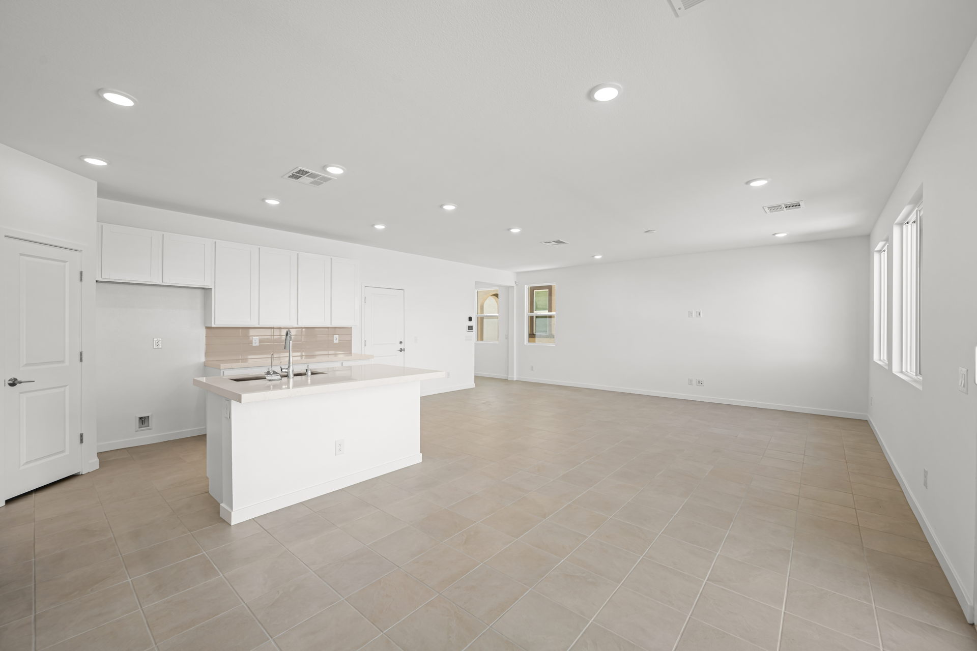 A large empty kitchen.