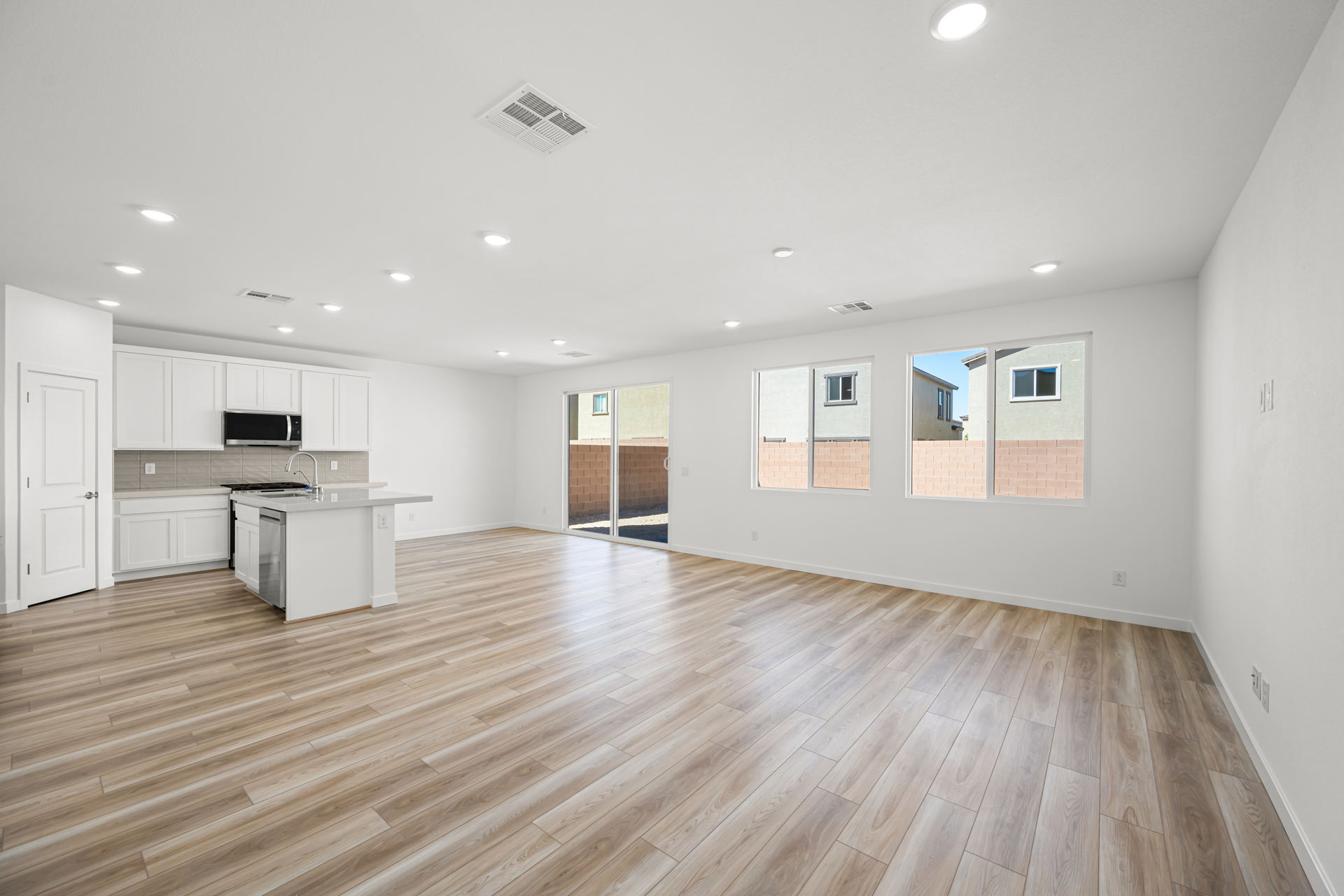 A large empty kitchen.