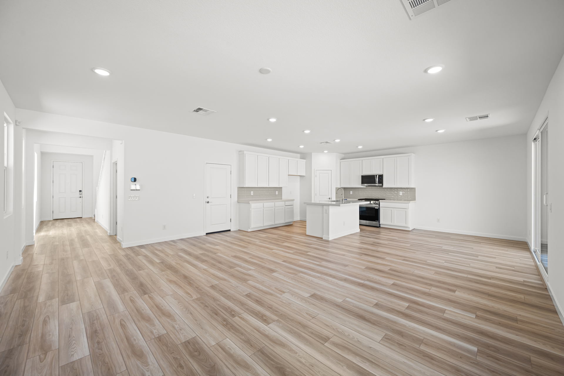 A large empty kitchen.