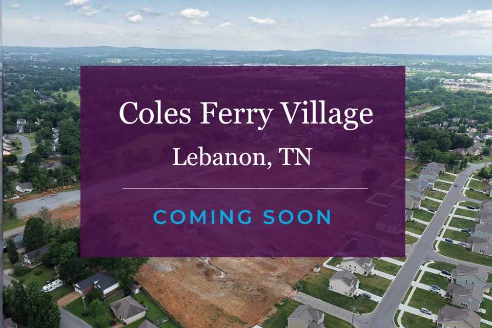 A large purple sign with white text.