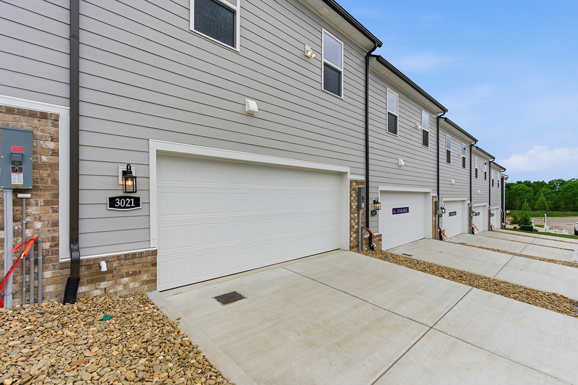 A garage with a garage.