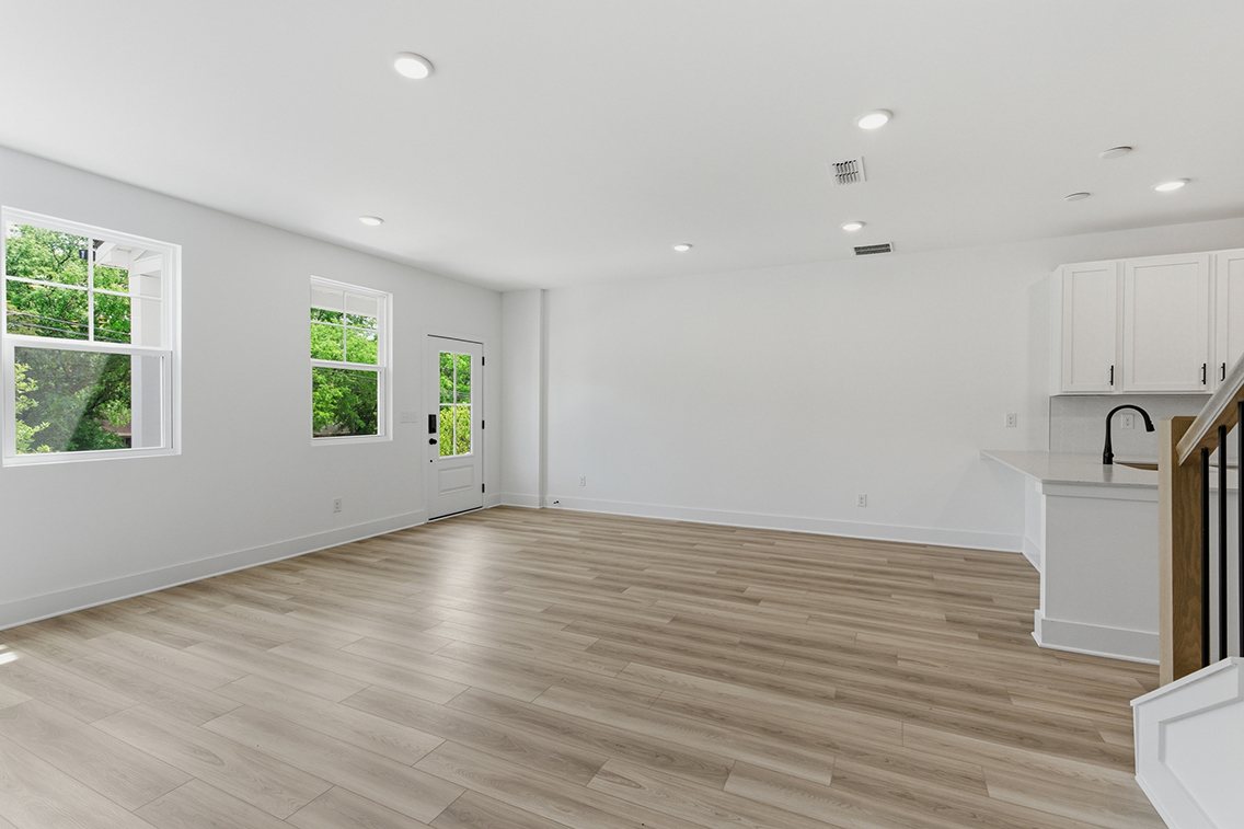 A large empty kitchen.
