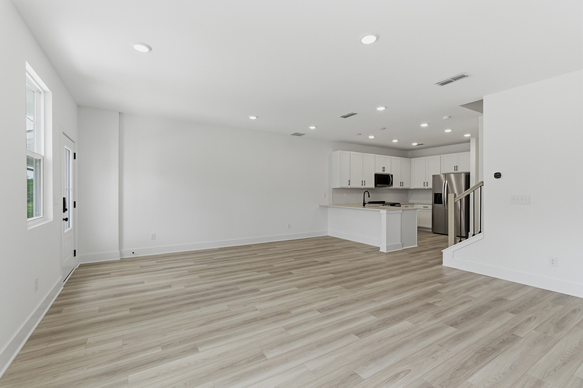 A large empty kitchen.