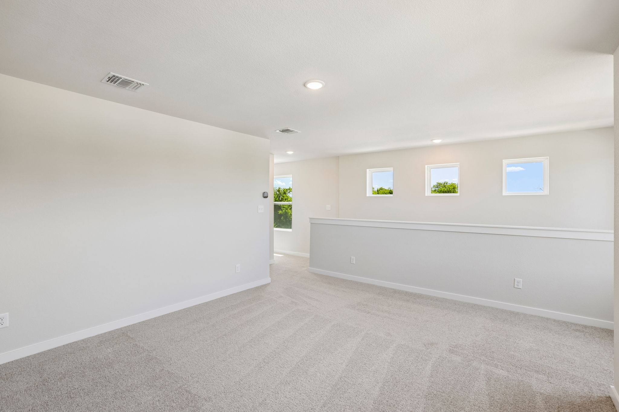 A room with white walls.