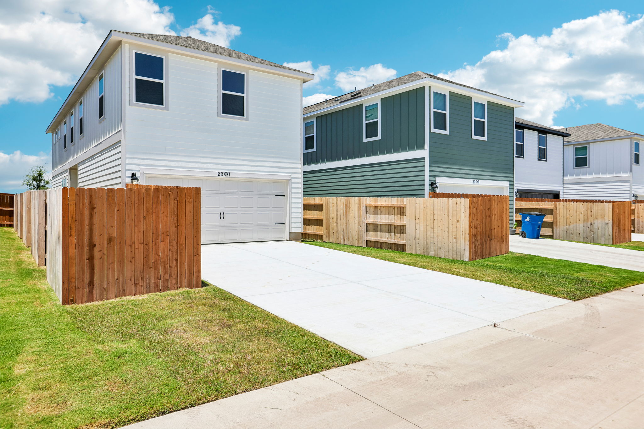 A row of houses.