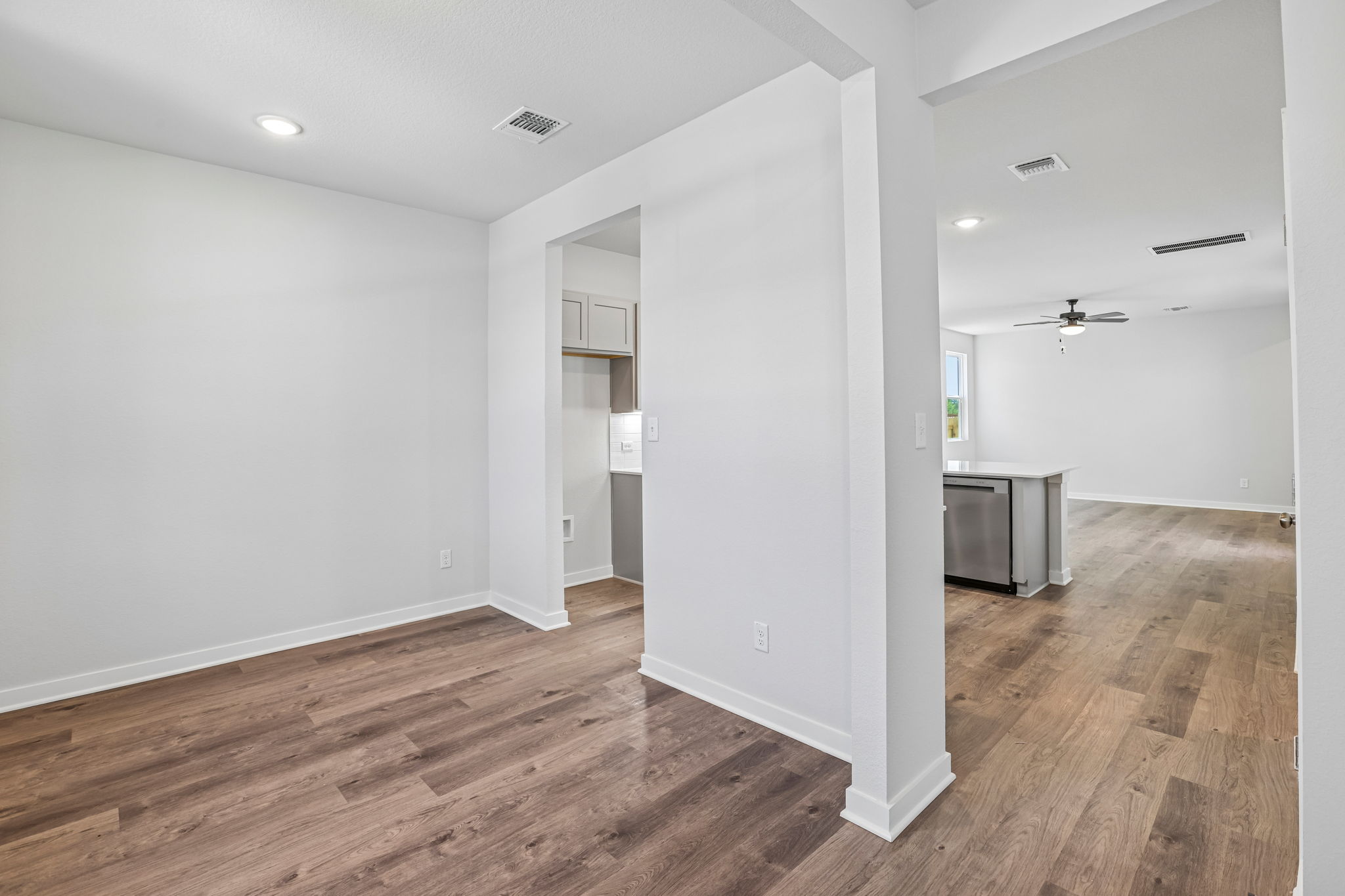 A room with white walls.