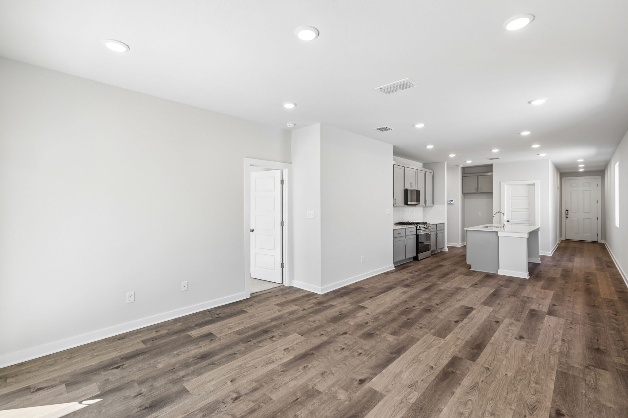 A room with white walls.