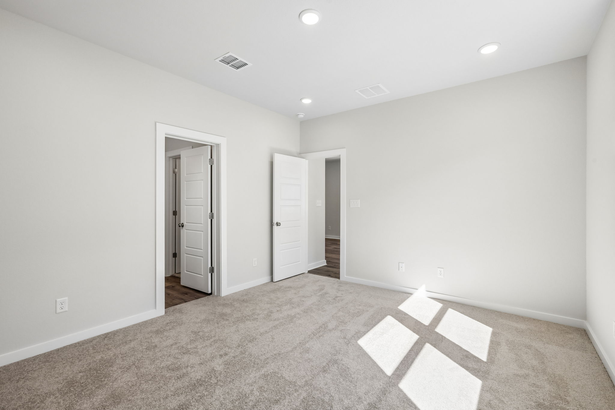 A room with white walls.