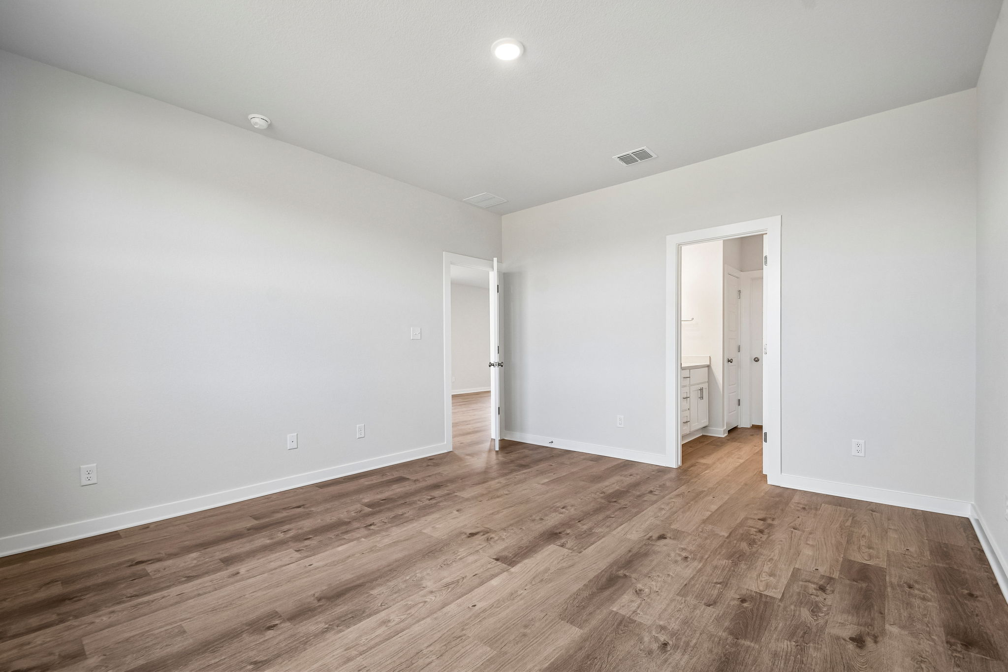 A room with white walls.