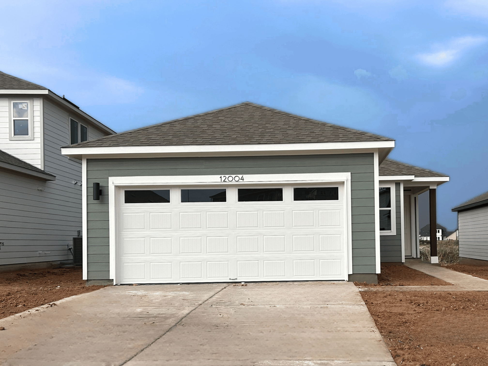 A garage with a garage.