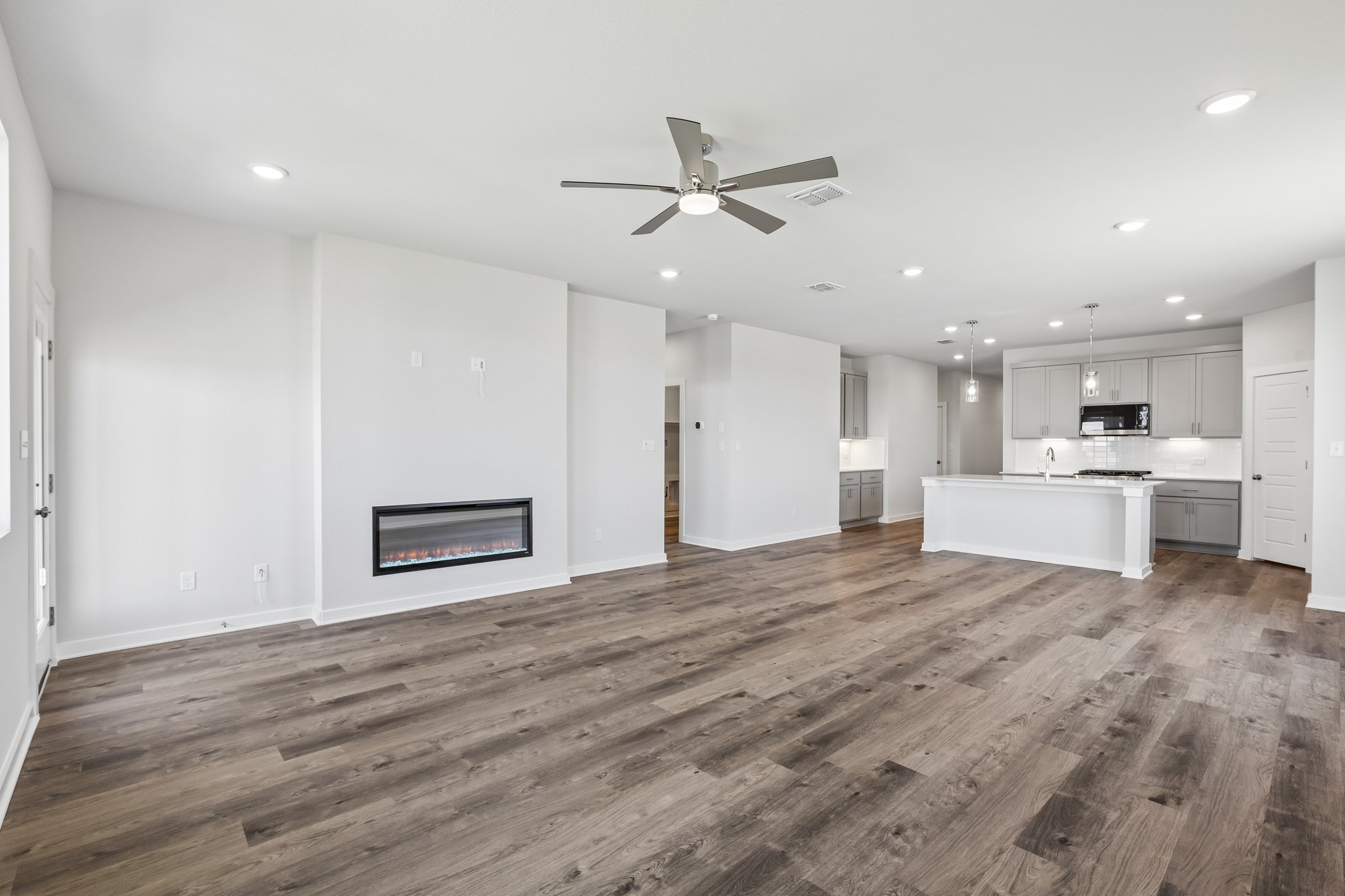 A large empty kitchen.