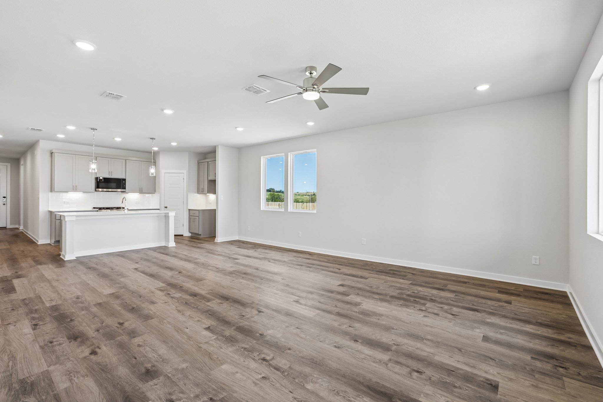 A large empty kitchen.