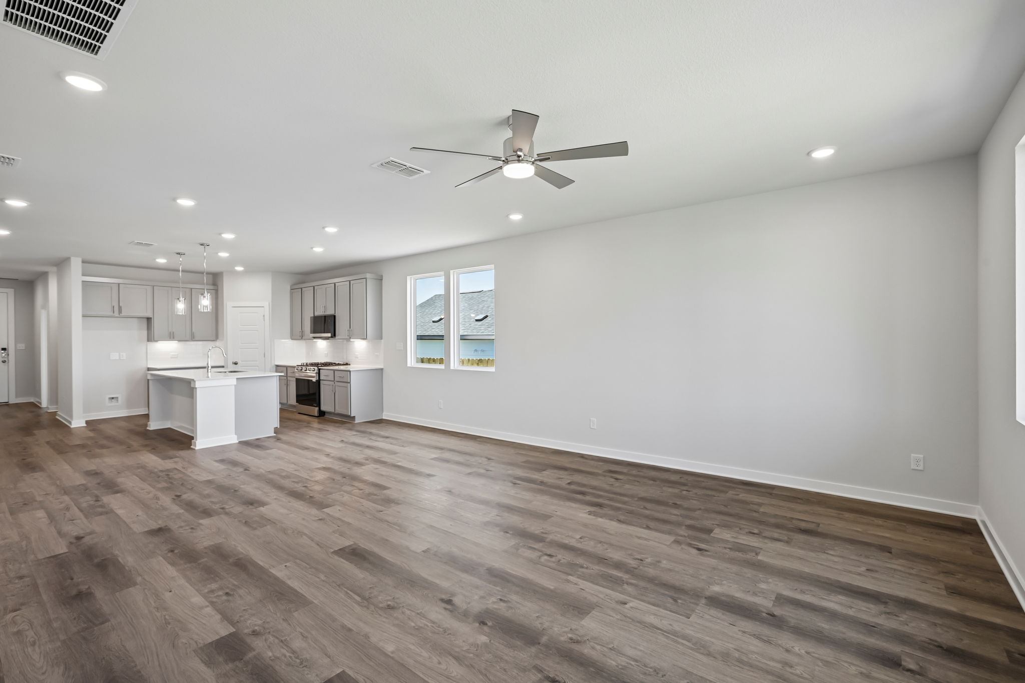 A large empty kitchen.