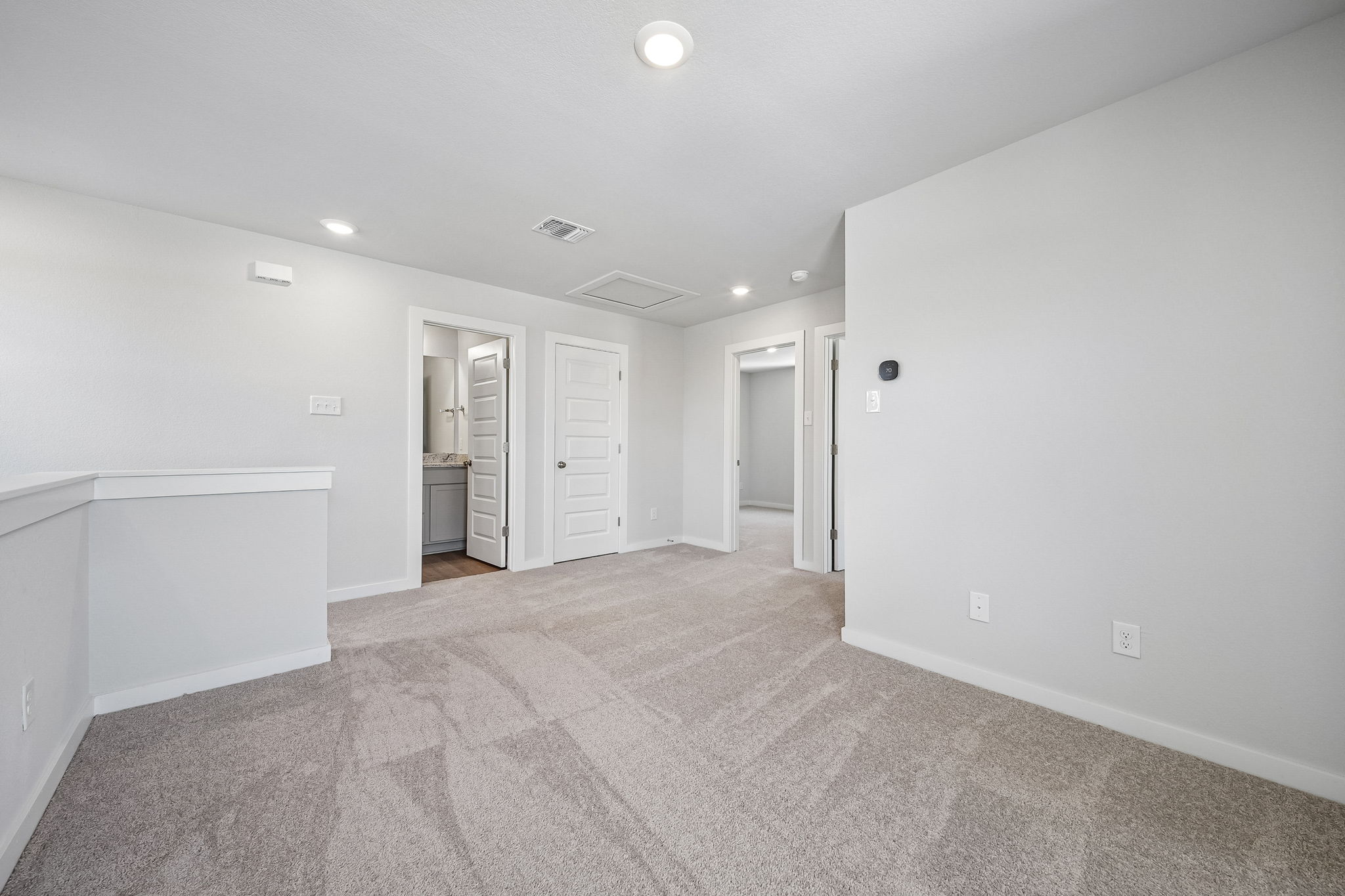 A room with white walls.