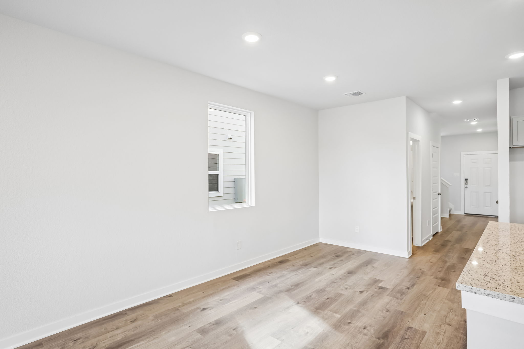 A room with white walls.
