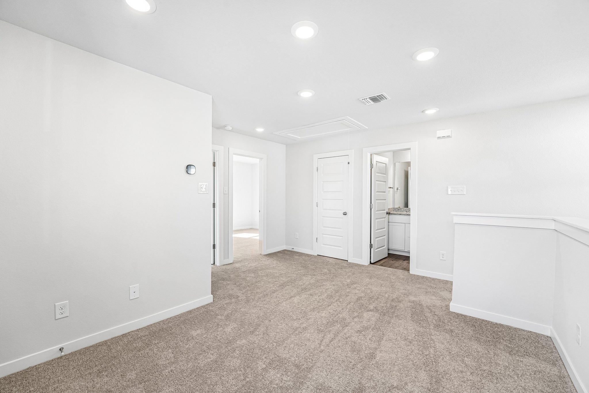 A room with white walls.