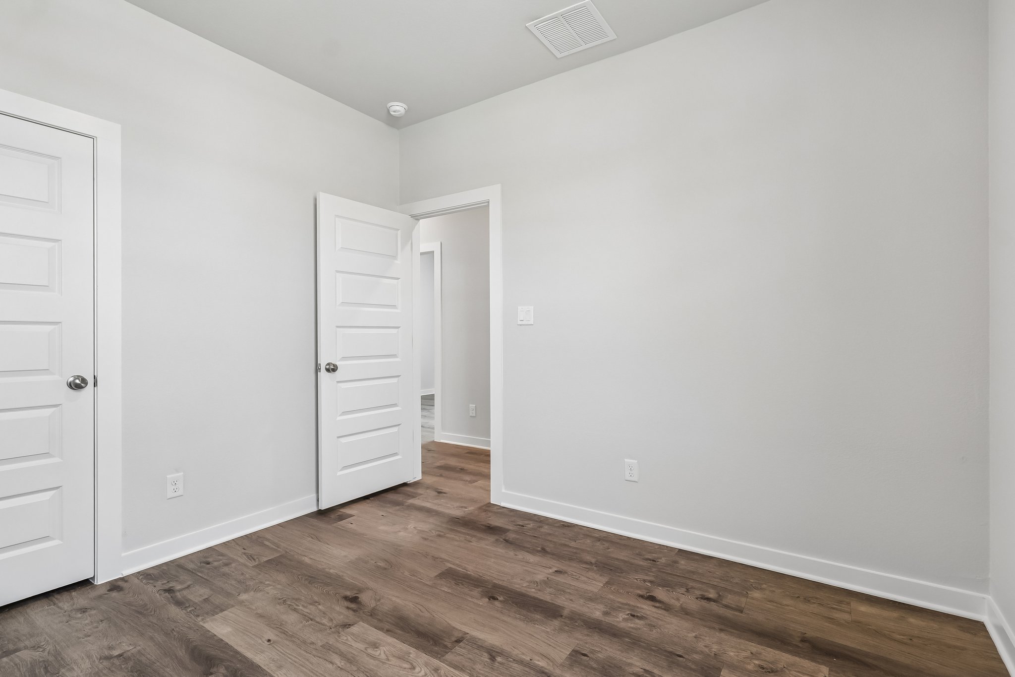 A room with white walls.