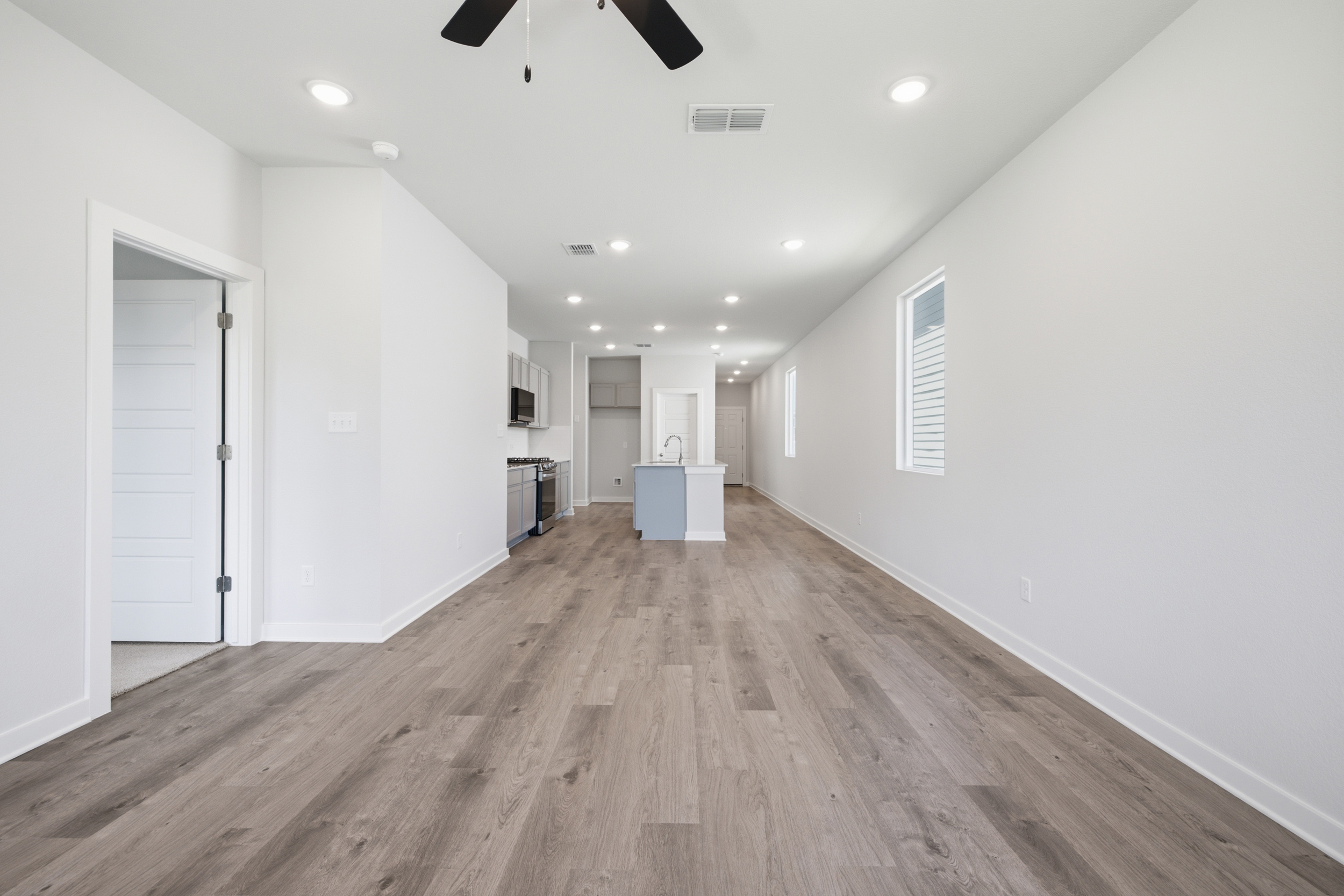 A room with white walls.