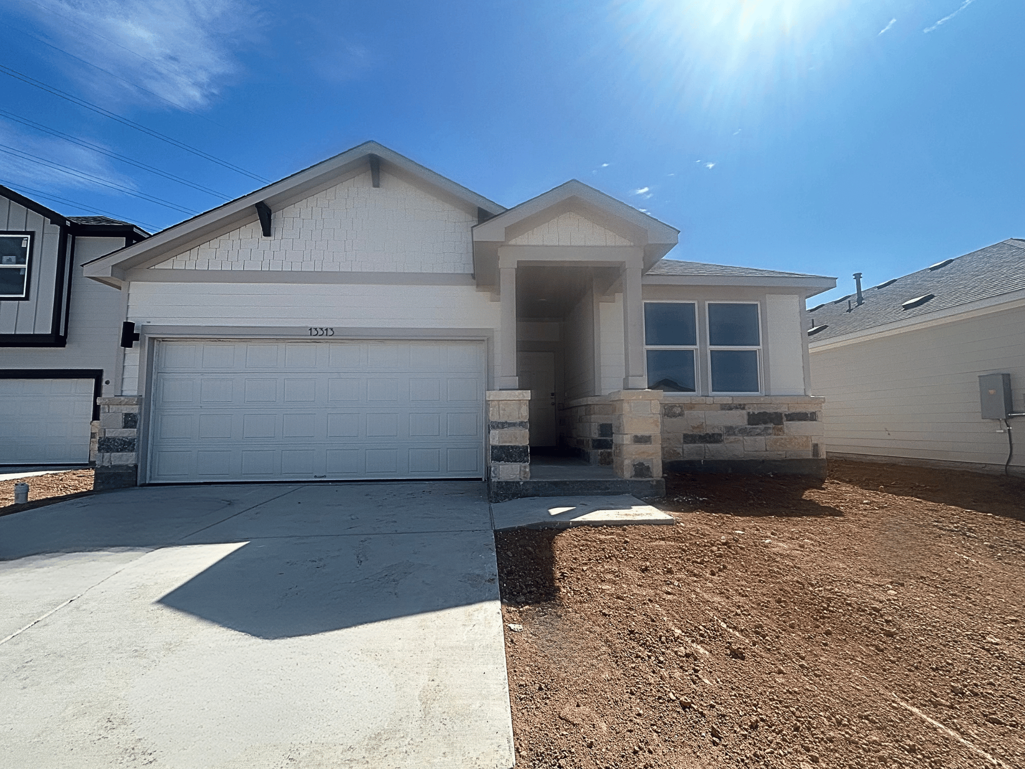 A house with garages.